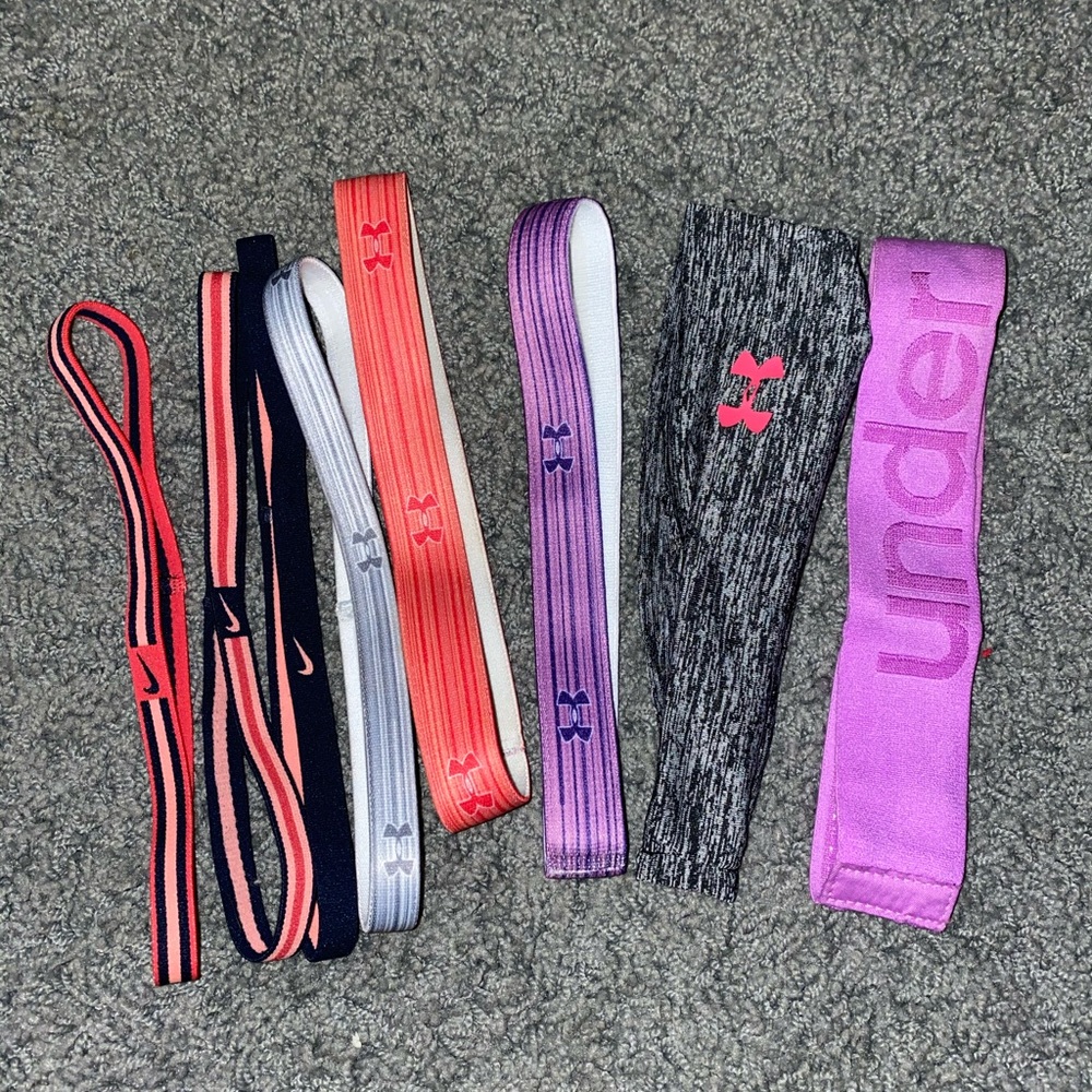 Various Under Armour and Nike Headbands